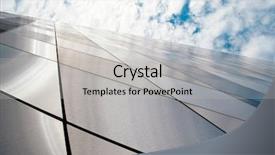  Presentation with tall buildings - Presentation theme consisting of tall buildings - wide angle view background and a light gray colored foreground