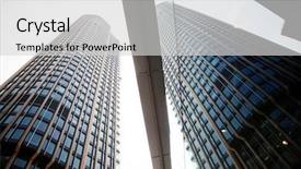  Presentation with skyscraper - Colorful PPT layouts enhanced with tall buildings - windows of skyscraper business office backdrop and a light gray colored foreground