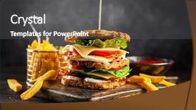  Presentation with tall - Audience pleasing presentation theme consisting of tall club sandwich backdrop and a dark gray colored foreground