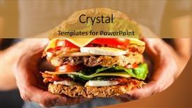  Presentation with tall - PPT theme having tall club sandwich background and a gold colored foreground