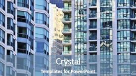  Presentation with tall buildings - Colorful slides enhanced with tall condominium or apartment buildings backdrop and a teal colored foreground