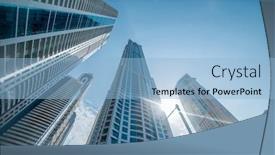  Presentation with uae - Audience pleasing presentation consisting of tall-dubai-marina-skyscrapers backdrop and a light blue colored foreground