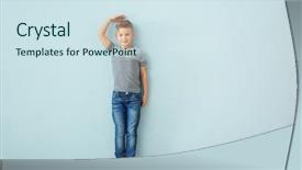  Presentation with height - Presentation consisting of tall grow - cute little boy measuring height background and a sky blue colored foreground