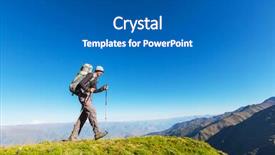  Presentation with couples hiking the mountains - Presentation design consisting of flag of malaysia or malaysian banner on wooden background background and a tawny brown colored foreground