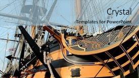  Presentation with victory - Cool new presentation design with tall ship - admiral nelsons flagship h m backdrop and a light blue colored foreground