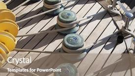  Presentation with sea - Cool new theme with tall ship - detail of rigging tyrrhenian sea backdrop and a coral colored foreground