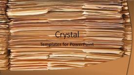  Presentation with legal - Slides with tall stack of paper legal background and a coral colored foreground