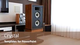  Presentation with drivers - Slide deck featuring tall-stereo-vintage-speaker background and a tawny brown colored foreground