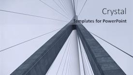  Presentation with suspension - Beautiful PPT theme featuring tall-suspension-bridge-view backdrop and a light blue colored foreground