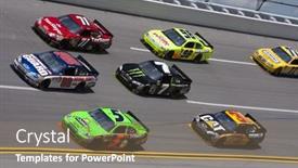  Presentation with running race - Presentation theme having talladega-al-apr-25-dale background and a coral colored foreground