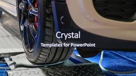  Presentation with station - Cool new slides with taller - car in a car repair backdrop and a  colored foreground