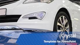  Presentation with station - PPT layouts enhanced with taller - car in a car repair background and a  colored foreground