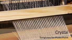  Presentation with weaving loom - Presentation theme having talleres - loom background and a  colored foreground