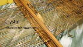  Presentation with weaving loom - Beautiful presentation theme featuring talleres - loom backdrop and a  colored foreground