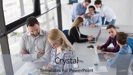  Presentation with business environment using laptops globe - PPT layouts consisting of talleres - two business people using tablet background and a light gray colored foreground