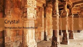  Presentation with culture heritage - Amazing slide set having tallest minaret in india backdrop and a gold colored foreground