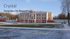  Presentation with baroque art - Amazing slide deck having tallinn-estonia-kadriorg-art-museum backdrop and a light blue colored foreground