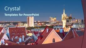  Presentation with skyline - Slides featuring tallinn-estonia-old-city-skyline background and a ocean colored foreground