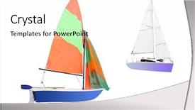  Presentation with annual dinner under the sea - PPT theme with happy young girl recording video blog episode about new tech devices while sitting at the kitchen table at home and holding new mobile phone background and a gray colored foreground