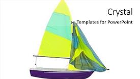  Presentation with sailing yacht race regatta sailboat - Presentation consisting of tallship - sailboat under the white background background and a white colored foreground