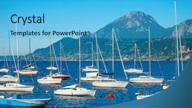  Presentation with sails sailing yacht catamaran sailing - Slide set consisting of tallship - white sailing vessel yachts background and a cyan colored foreground