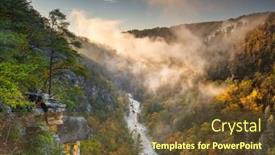  Presentation with falls - Slide set with tallulah-falls-georgia-usa-overlooking background and a tawny brown colored foreground