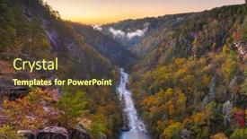  Presentation with falls - Slides enhanced with tallulah-falls-georgia-usa-overlooking background and a tawny brown colored foreground