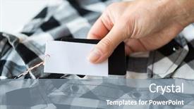  Presentation with clothes - Amazing theme having tally - clothes fashion people and shopping backdrop and a seafoam green colored foreground