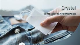  Presentation with clothes - PPT theme consisting of tally - clothes wear and fashion concept background and a sky blue colored foreground