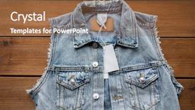  Presentation with clothes - PPT theme featuring tally - clothes wear and fashion concept background and a coral colored foreground