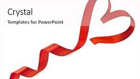  Presentation with red bow - Cool new theme with tally - red heart ribbon bow isolated backdrop and a white colored foreground