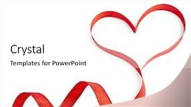  Presentation with white dove heart - Slide deck with tally - red heart ribbon isolated background and a white colored foreground