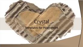  Presentation with cardboard - Audience pleasing slides consisting of tally board - cardboard heart isolated backdrop and a coral colored foreground