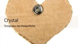  Presentation with metal forming - Beautiful PPT theme featuring tally board - cardboard tag in the form backdrop and a coral colored foreground