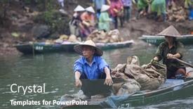  Presentation with ngo - Presentation theme with tam-coc-ninh-binh-vietnam background and a gray colored foreground