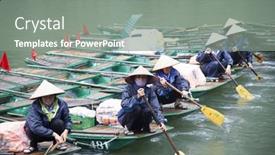  Presentation with hoa - Amazing PPT layouts having tam-coc-ninh-binh-vietnam backdrop and a gray colored foreground