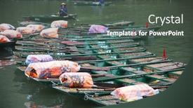  Presentation with hoa - PPT layouts with tam-coc-ninh-binh-vietnam background and a dark gray colored foreground