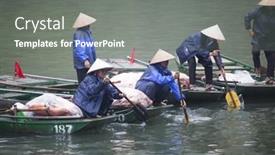 Presentation with hoa - Audience pleasing PPT layouts consisting of tam-coc-ninh-binh-vietnam backdrop and a gray colored foreground