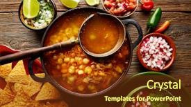  Presentation with corn - Audience pleasing presentation design consisting of tamal - pozole with mote big corn backdrop and a tawny brown colored foreground