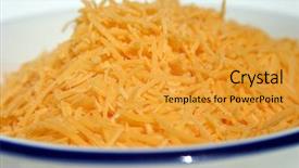  Presentation with shredded cheese - Presentation theme featuring op art homage to br multicolor horizontal sine stripes displaced two background and a light gray colored foreground