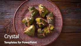  Presentation with zongzi recipe - Amazing presentation theme having tamale - zongzi glutinous sticky rice dumplings backdrop and a  colored foreground