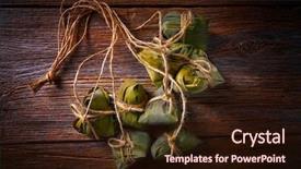  Presentation with zongzi recipe - PPT layouts enhanced with tamale - zongzi glutinous sticky rice dumplings background and a  colored foreground