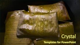  Presentation with food banana - Audience pleasing presentation theme consisting of tamale mexican food recipe backdrop and a tawny brown colored foreground
