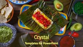  Presentation with food banana - Audience pleasing presentation consisting of tamale mexican food recipe backdrop and a tawny brown colored foreground