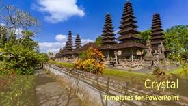  Presentation with bali temple - Theme enhanced with taman-ayun-temple-in-bali background and a tawny brown colored foreground