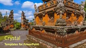  Presentation with bali temple - Cool new PPT layouts with taman-ayun-temple-in-bali backdrop and a tawny brown colored foreground