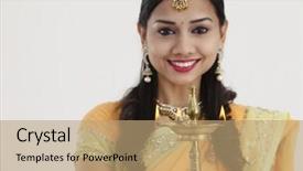  Presentation with indian traditional - Amazing slides having light isolated on white background backdrop and a coral colored foreground