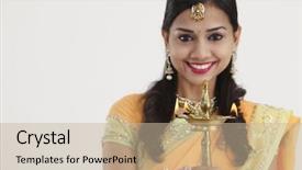  Presentation with indian traditional - Beautiful presentation design featuring light isolated on white background backdrop and a mint green colored foreground