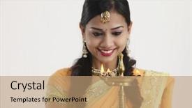  Presentation with indian traditional - Cool new presentation design with light isolated on white background backdrop and a coral colored foreground