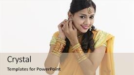  Presentation with ethnic malaysia - Presentation having ethnic malaysia background - portrait of a indian woman background and a coral colored foreground